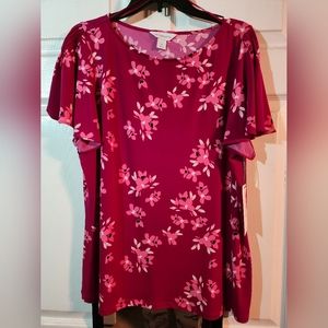 Beautiful Liz Claiborne print blouse.